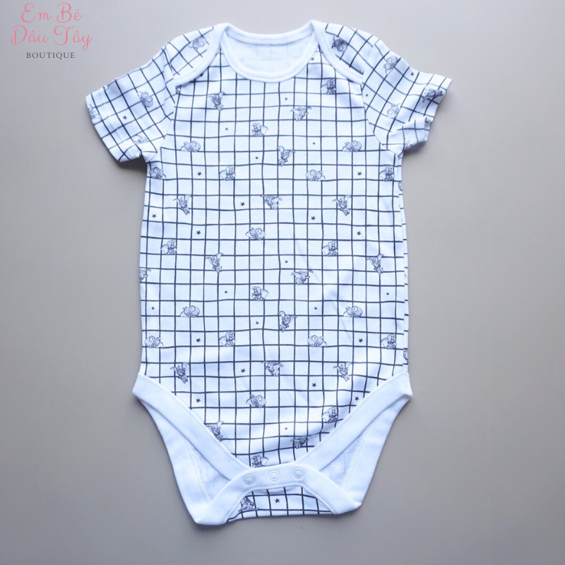 Bodysuit bé trai các hãng xuất dư xịn 3M-24M , Bodychip / Body tam giác / Áo liền quần sơ sinh