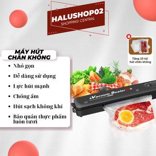 Máy Hút Chân Không Thực Phẩm Kèm Hàn Miệng Túi Vacuum Sealer ( tặng 10 túi hút )