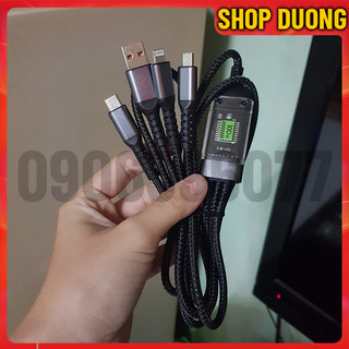 Cáp dây sạc đa năng sạc nhiều đầu cáp 3 đầu sạc nhanh 100w - shop dương