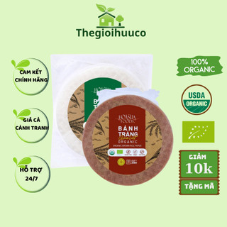 Bánh tráng gạo trắng, gạo lứt hữu cơ Hoa Sữa 200g