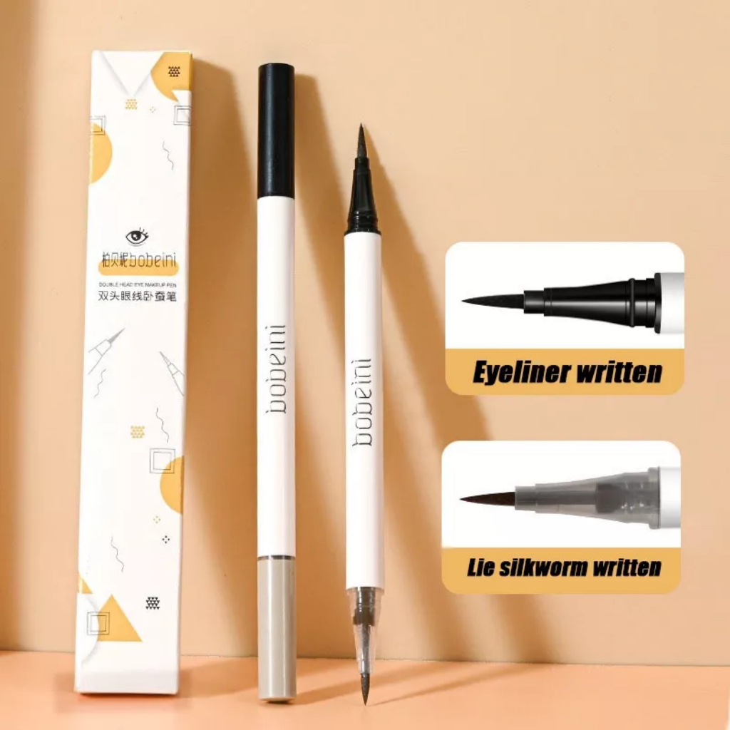 Bút Kẻ Mắt Hai Đầu BOBEINI Màu Đen,Nâu Sáng Da Chống Nước Lâu Trôi Mau Khô Mã 01
