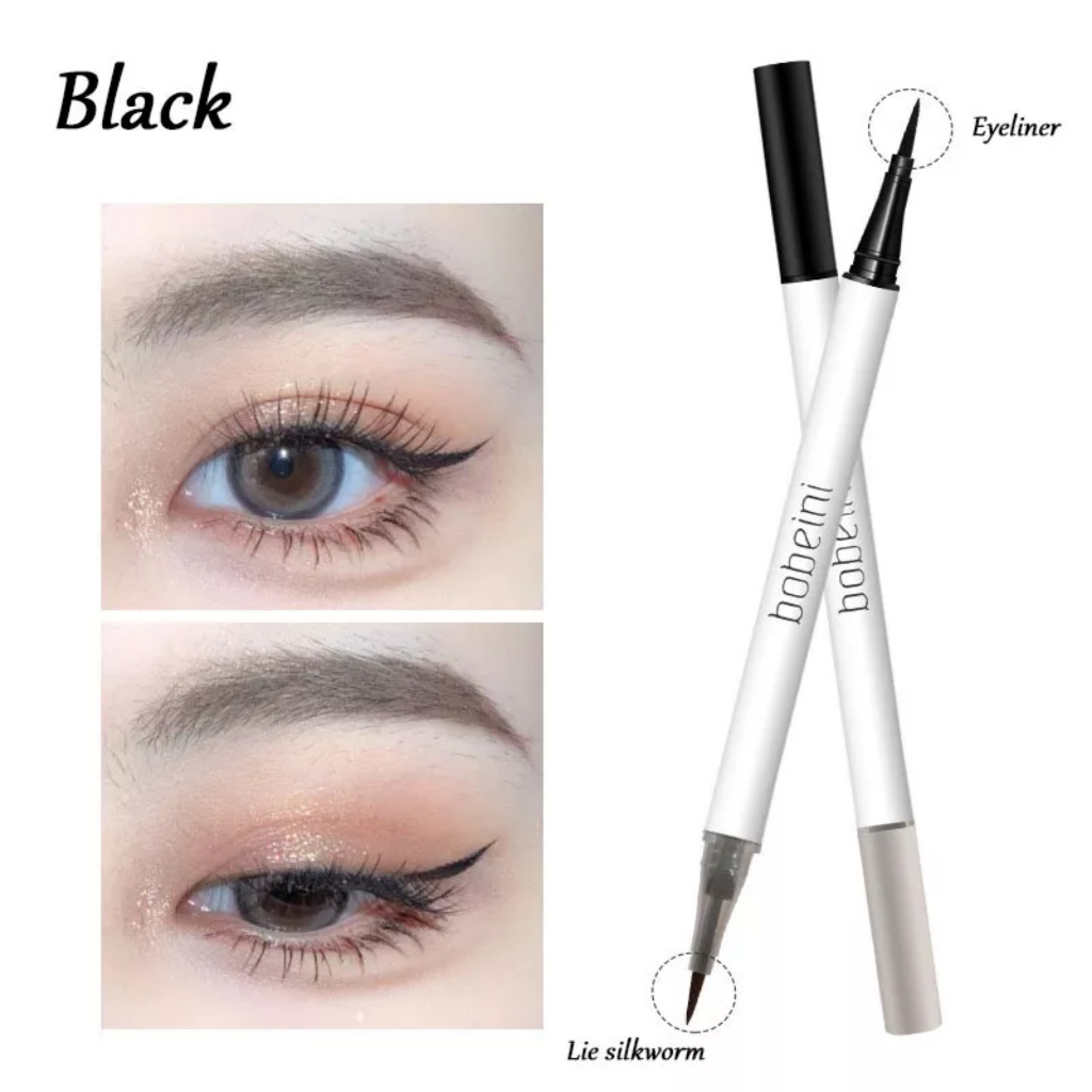 Bút Kẻ Mắt Hai Đầu BOBEINI Màu Đen,Nâu Sáng Da Chống Nước Lâu Trôi Mau Khô Mã 01