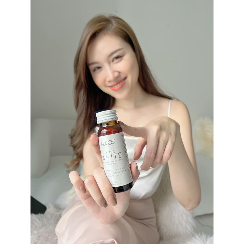 Nước collagen trắng da mờ thâm nám Nucos Super White 50ml x 10 chai