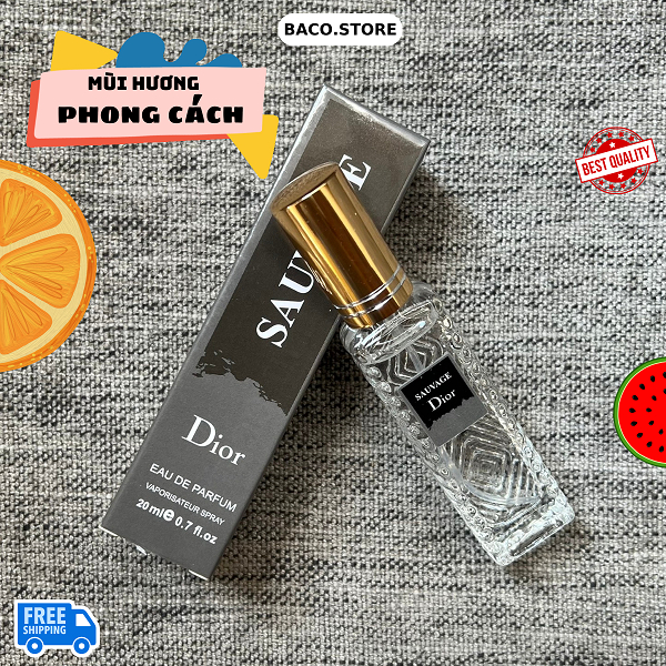 Nước hoa nam Sauvage 20ml lưu hương 12h Nam Tính, Sang Trọng, Lịch Lãm