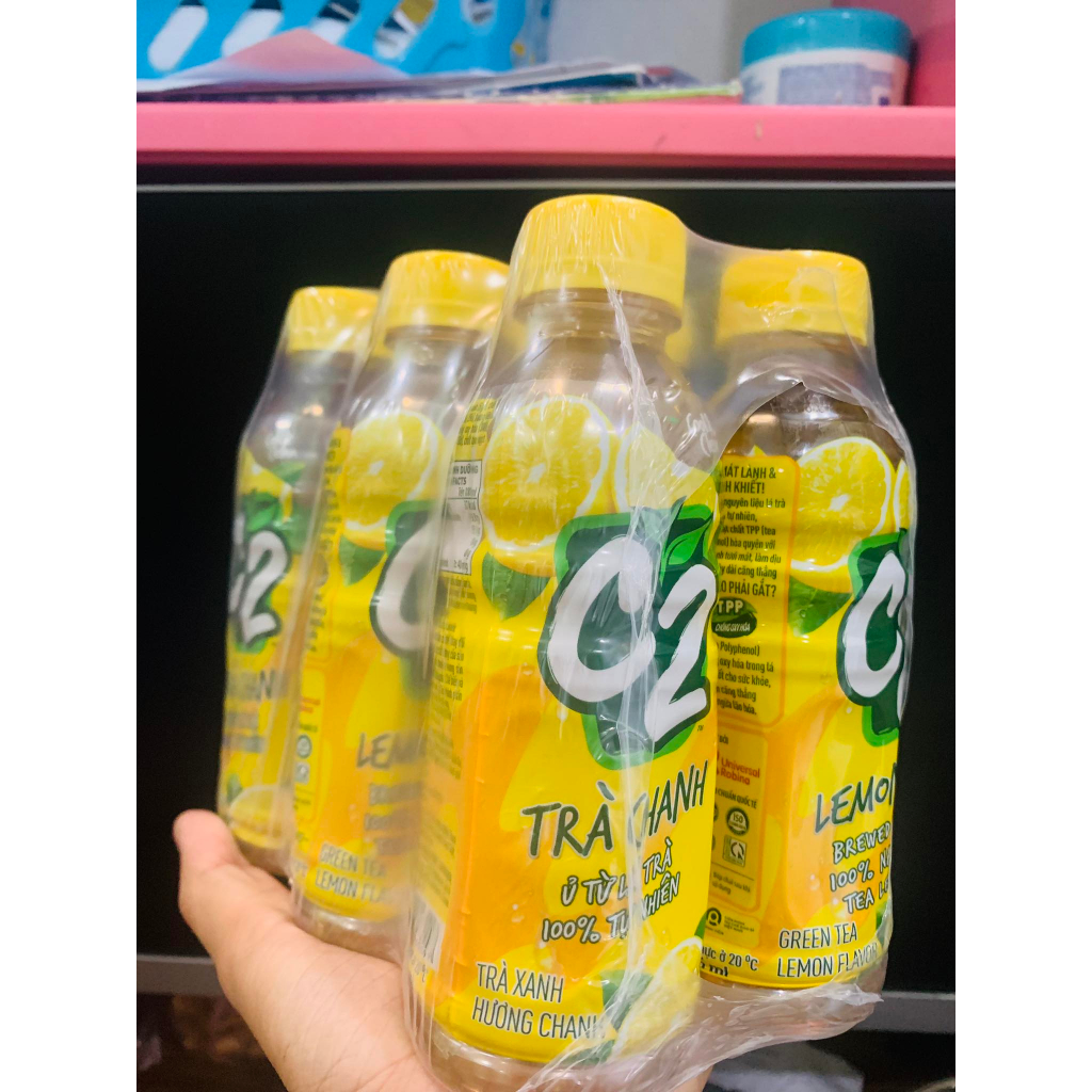 Nước Trà xanh C2 vị táo / chanh 355ml  x  6 chai