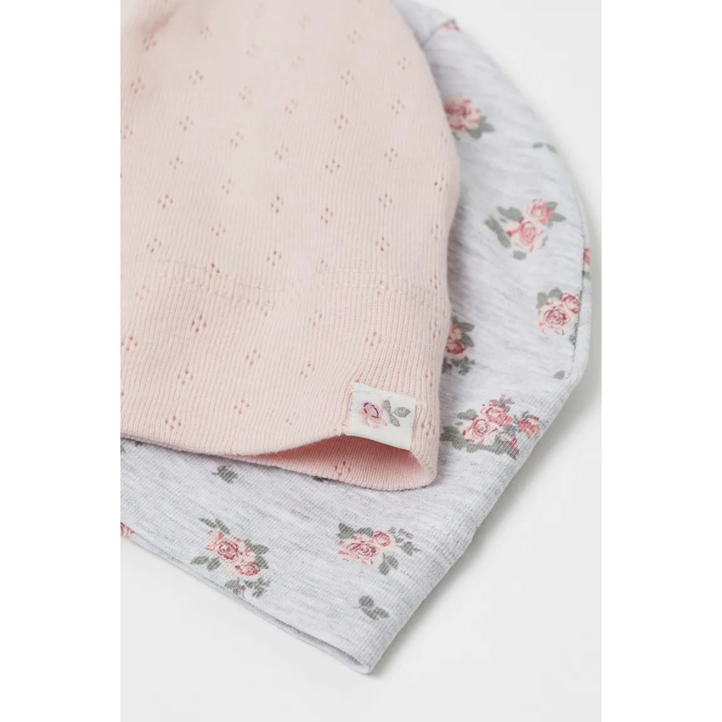 Set 2 mũ hoa vàng hồng HM H&M sz 2-6, 6-12m_hàng chính hãng authentic