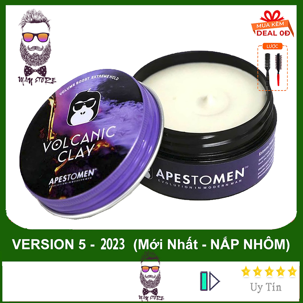 Sáp Vuốt Tóc Nam VOLCANIC Clay 80g - Siêu Giữ Nếp 24h, Mùi Hương Nhẹ Nhàng