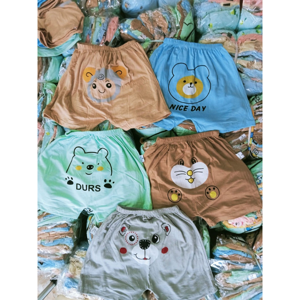 Combo 5 quần, 10 quần đùi Thun Lạnh mông thú cho bé từ 4-15kg.