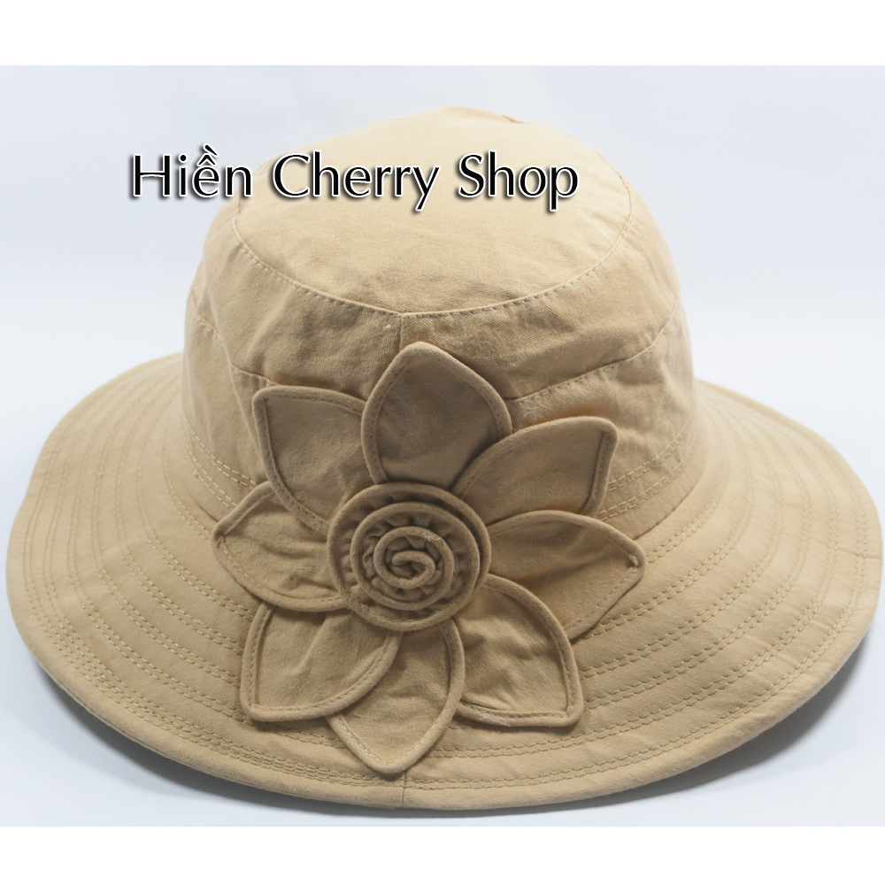 Nón Bo Nữ, Mũ Tai Bèo hoa Nữ 8 cánh hoa - Chất liệu vải cotton thoáng mát thích hợp cho các chị em.