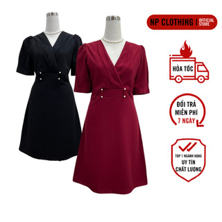 Váy Trung Niên Nữ, Đầm Đi Tiệc Cho Mẹ Chất Tuyết Mưa Kèm Phụ Kiện Sang Trọng |Thời Trang NP CLOTHING