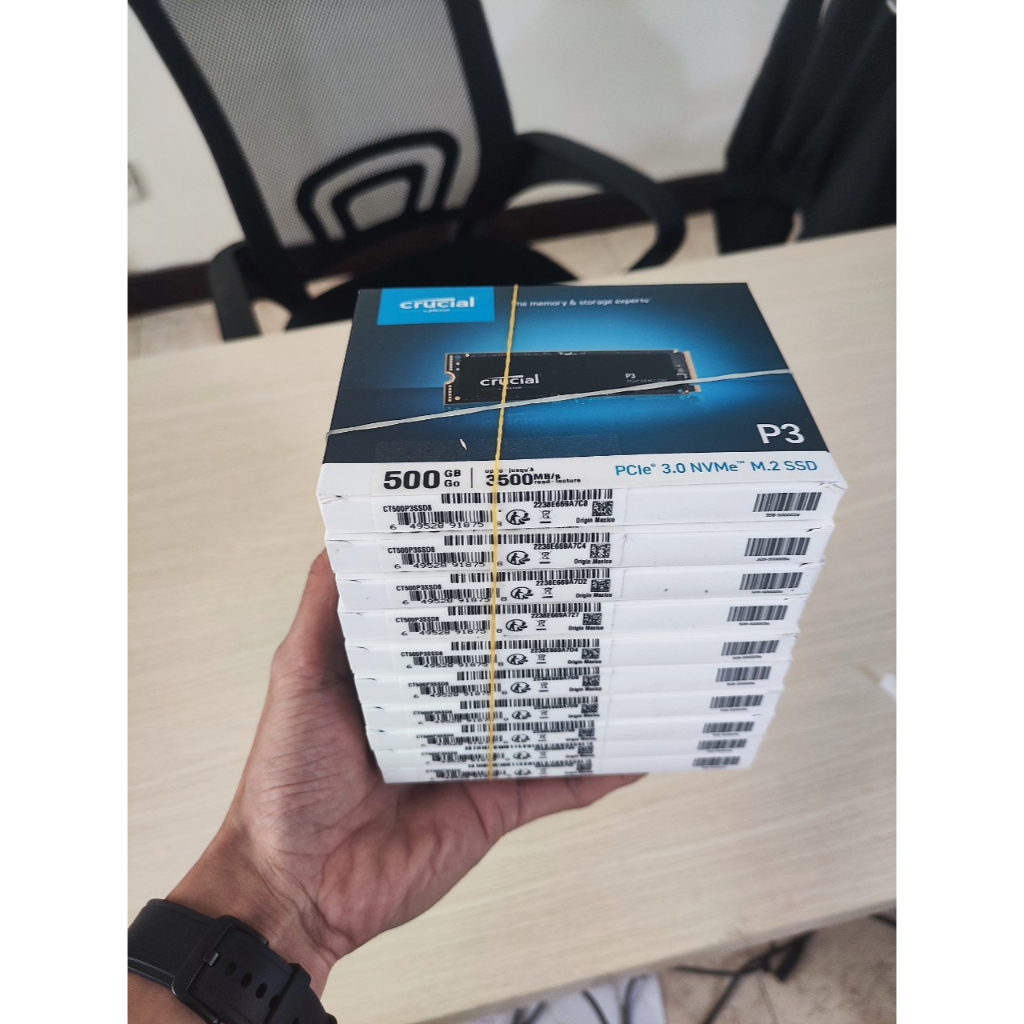 SSD Crucial P3 PCIe M.2 2280 dung lượng 500gb,1tb