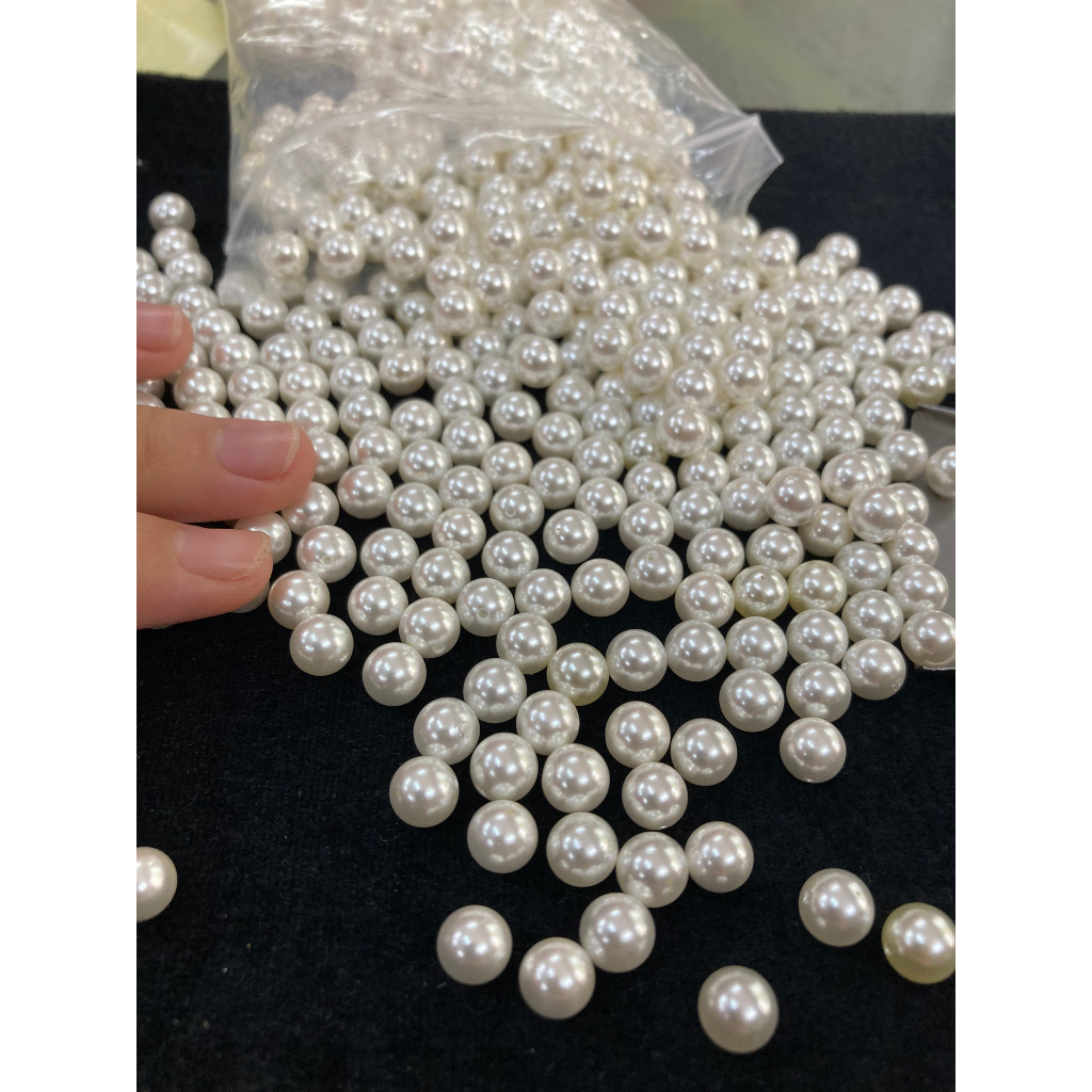 Hột bẹt nhân tạo 1 lỗ gắn nhẫn , gắn bông , mặt dây