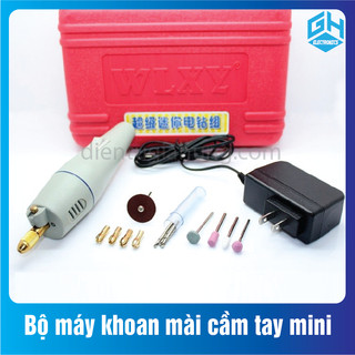 1 Bộ máy khoan mài cầm tay mini(kèm hộp màu đỏ)