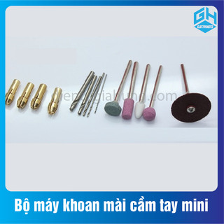 1 Bộ máy khoan mài cầm tay mini(kèm hộp màu đỏ)