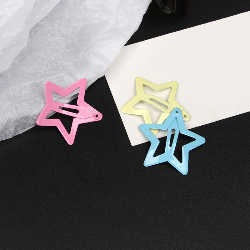Miumiua🔮Kẹp Tóc Ngôi Sao Năm Cánh Nhiều Màu Sắc Dễ Thương Y2K Cho Nữ 2023