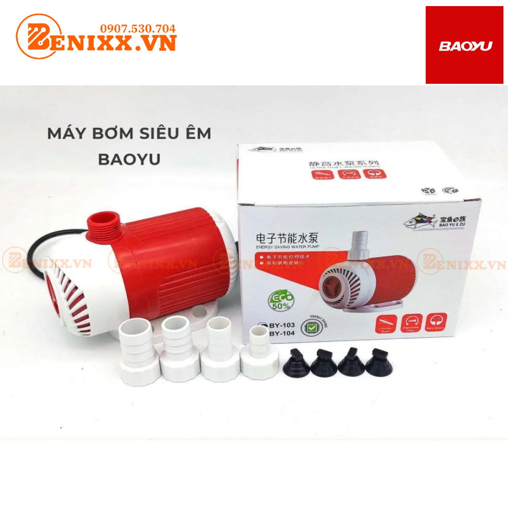 Bơm Chìm Baoyu mã BY101 BY102 BY103 BY104 BY105 BY106 BY107 - Máy Bơm Chìm Bể Cá Cao Cấp