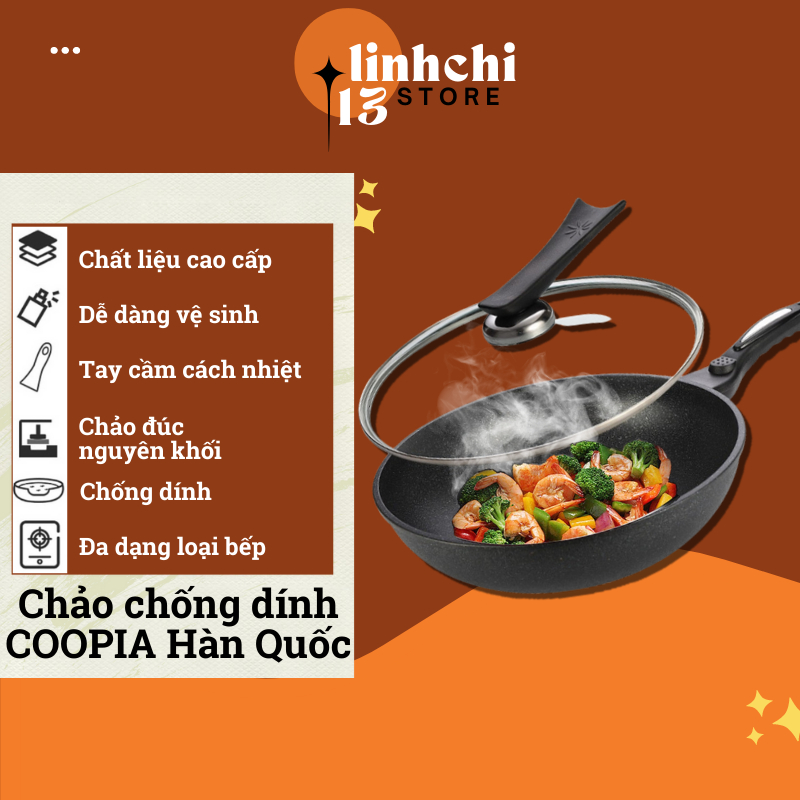 Chảo chống dính siêu bền đá sâu Coopia Hàn Quốc mendy.shop1