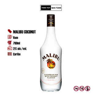 Rượu ngoại Rum Malibu Coconut hương dừa dung tích 700ml nồng độ cồn 21%