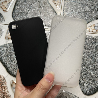Ốp lưng dẻo đen iphone 4 chống ố, siêu bền
