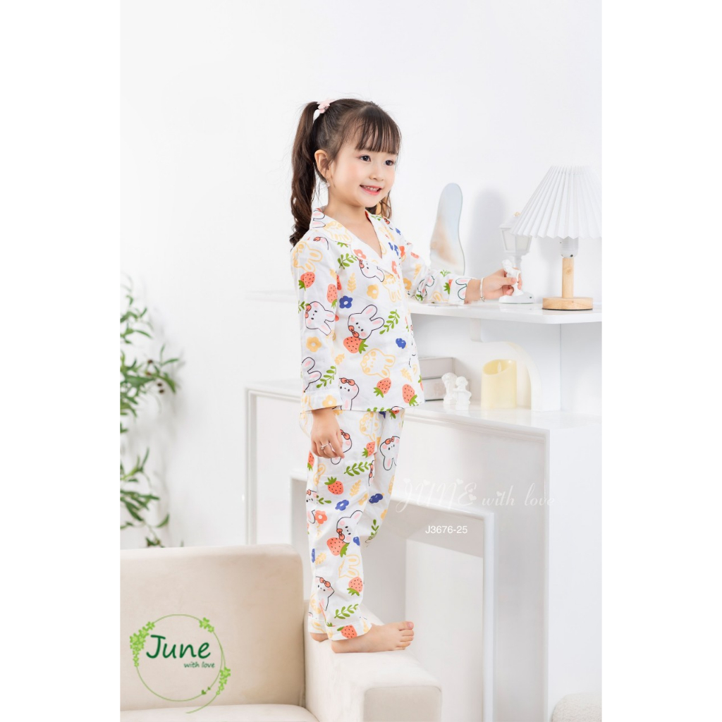 Bộ Pizama bé gái hàng June