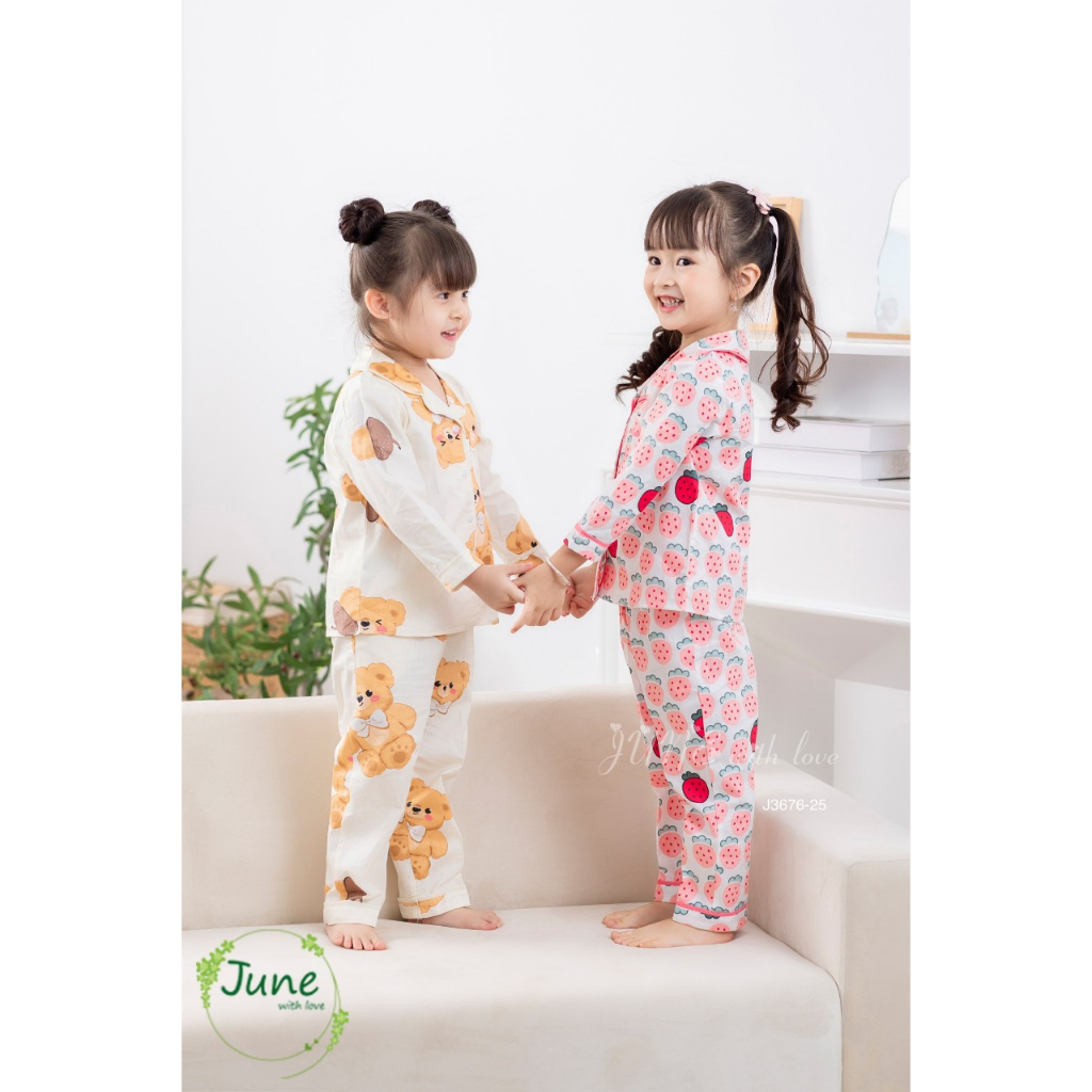 Bộ Pizama bé gái hàng June