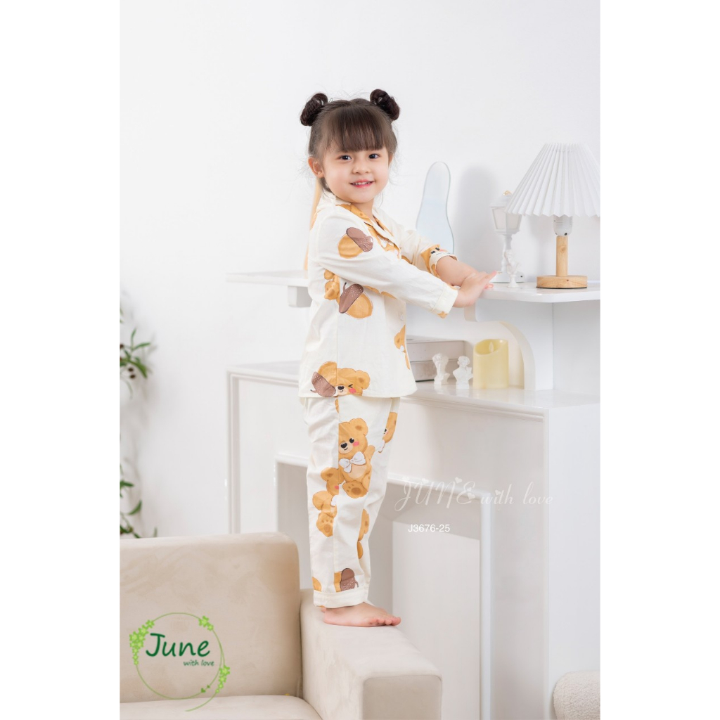 Bộ Pizama bé gái hàng June