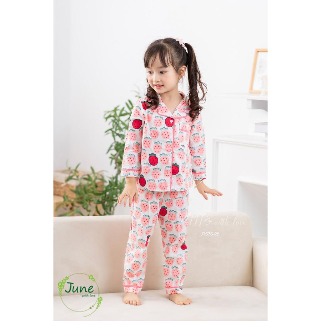 Bộ Pizama bé gái hàng June
