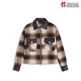 Áo khoác dạ nam MIKENCO Tartan wool overshirt