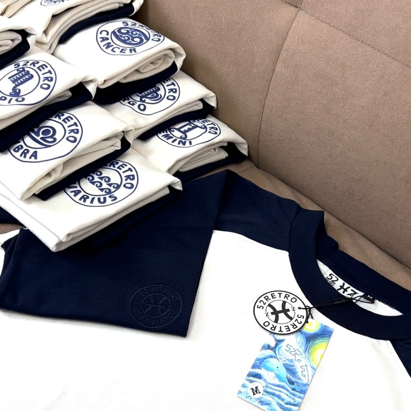 Áo thun nam nữ basic 52ReTroHZ áo thun unisex 12 Cung Hoàng Đạo vải được qua xử lí không co rút áo