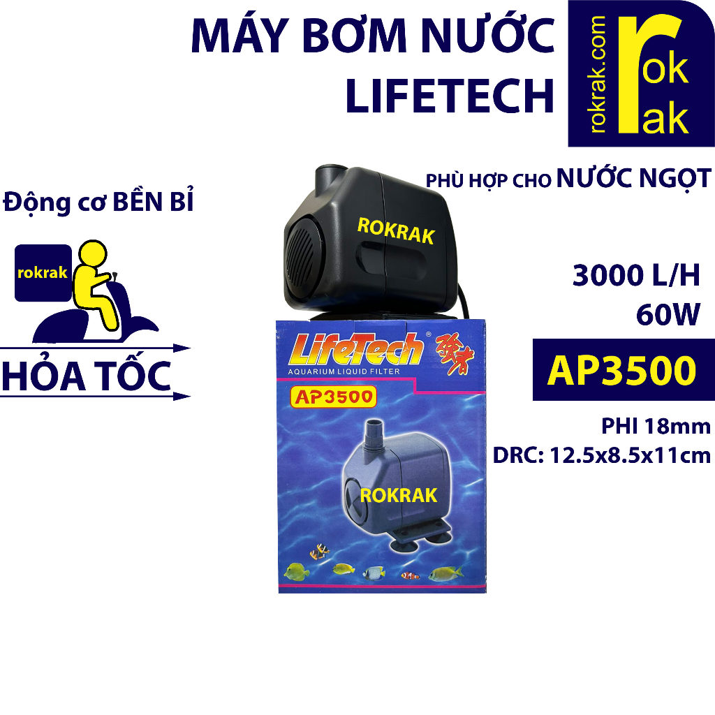 Máy Bơm Lifetech AP3500  Cho hồ cá nước ngọt