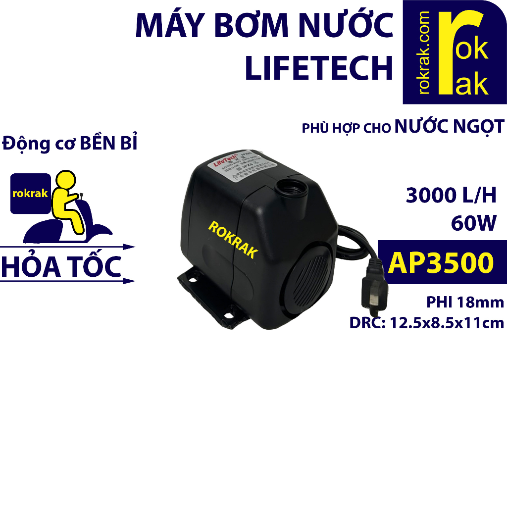 Máy Bơm Lifetech AP3500  Cho hồ cá nước ngọt