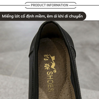 Giày lười nữ đế độn da mềm cao cấp