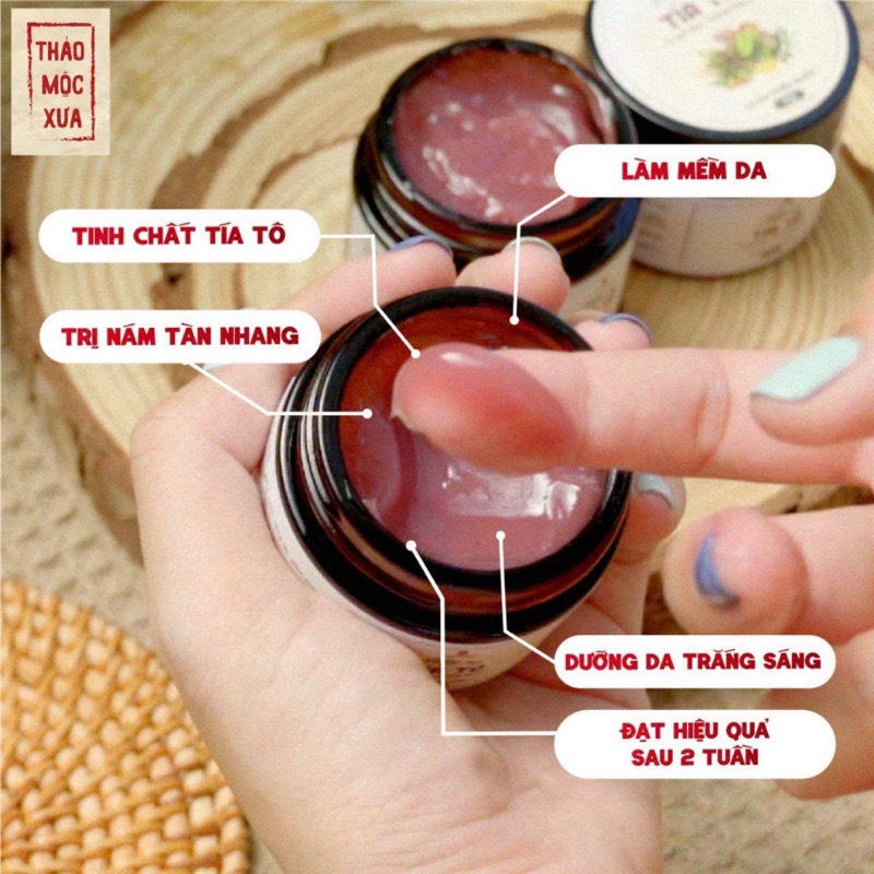 Cao tía tô, mặt nạ , mặt nạ cấp ẩm, dưỡng ẩm, trắng da, giảm mụn, da nám, ngừa lão hóa