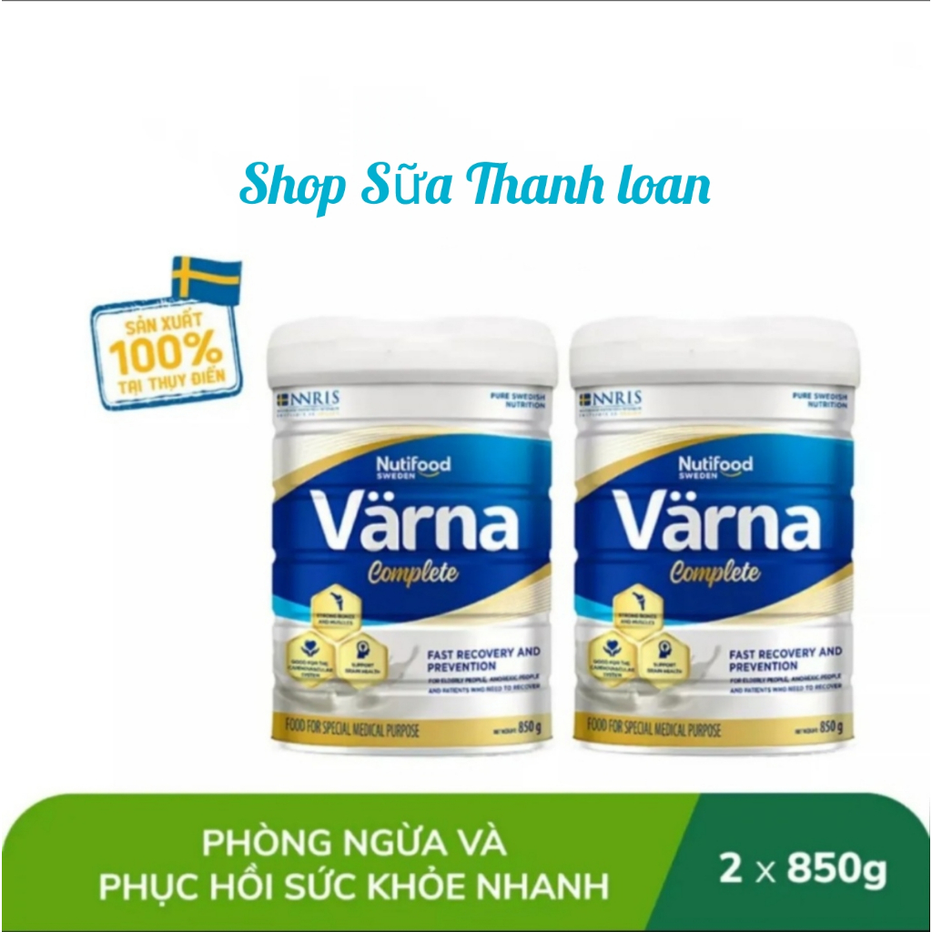 (HSD T1-2028) (Có Tích Điểm) COMBO 2 HỘP Sữa Bột Nutifood Varna Complete 850G.