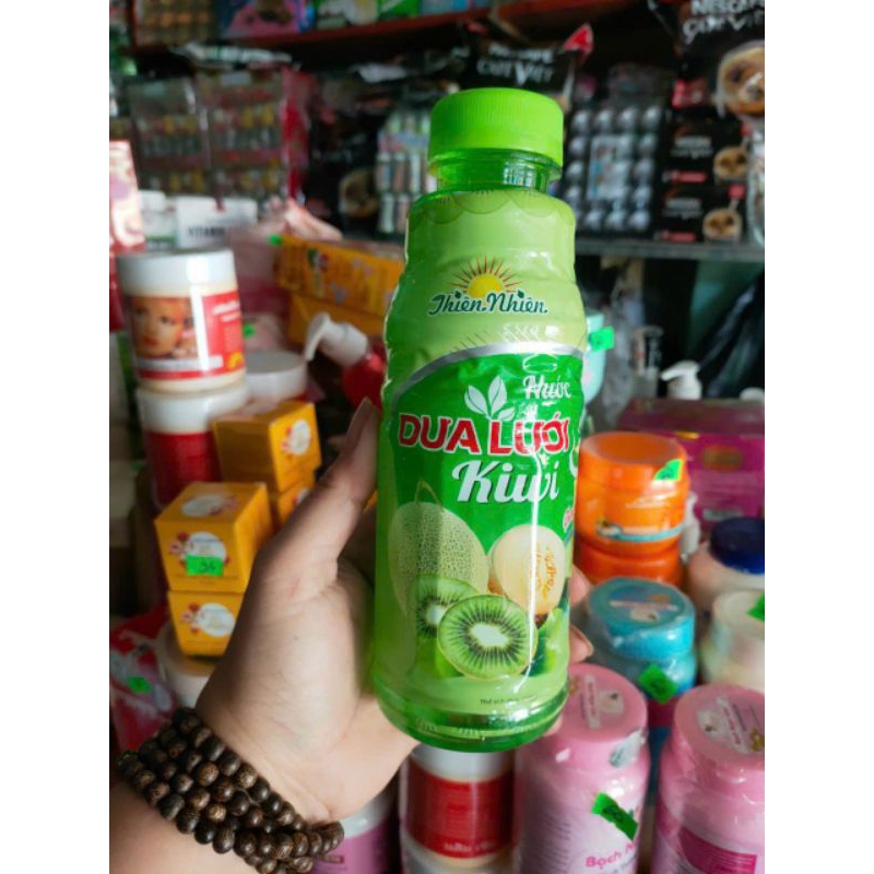 LÓC 6 CHAI NƯỚC ÉP DƯA LƯỚI KIWI KÈM THẠCH LẮC SIÊU NGON