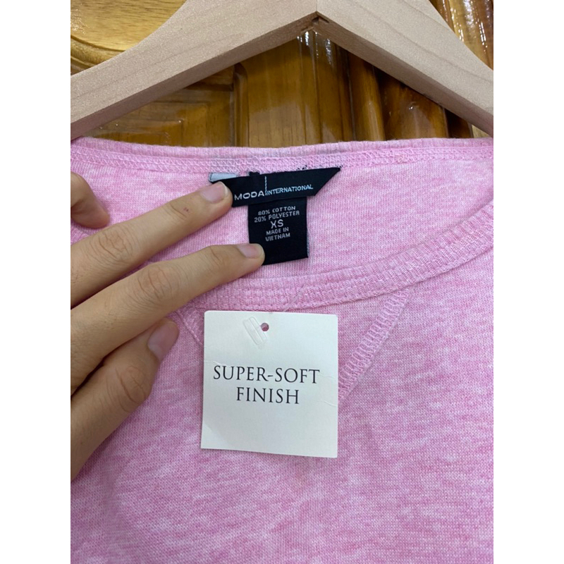 Áo thun dài tay unisex cho Nam và Nữ MODA international xuất Âu