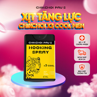 Xịt lạnh Chikchoi pau's xịt ngon x3 cool men 2 vị chocolate và tăng lực the mát 20ml