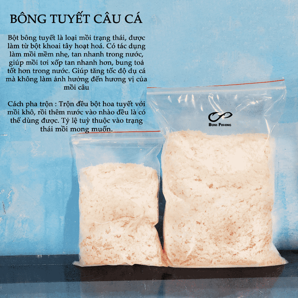 Mồi câu cá Bông Tuyết Buns Fishing