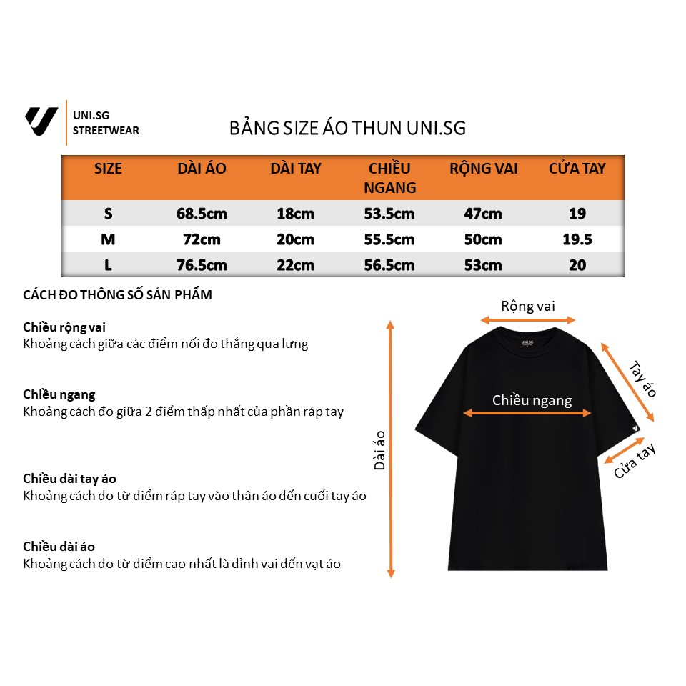 Áo thun tay lỡ form rộng unisex UNI.SG UG18