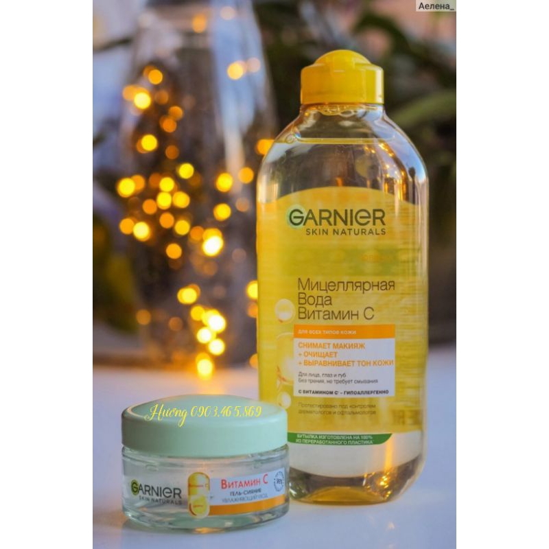 Tẩy trang Garnier vitamin c làm sáng da 400ml