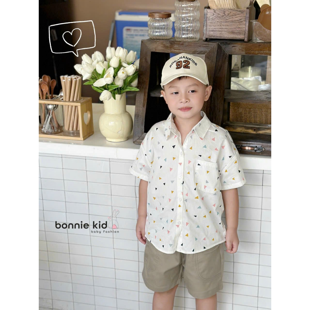 Set sơ mi bé trai hình tam giác