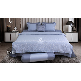 Bộ ga phủ thêu hanvico blue sky – bsm112