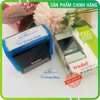 Làm con dấu chữ ký kèm tên, khác đấu dấu chữ ký sắc nét hiệu Trodat