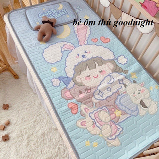 ❣️Chiếu điều hòa cho bé cao su non, KT 60x120cm, ❣️vải mềm giúp bé nằm mát lưng và ngủ ngon hơn -