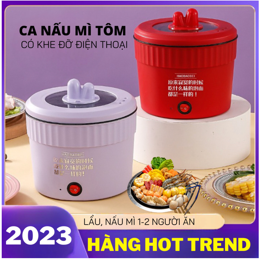 NỒI LẨU MINI ĐIỆN ĐA NĂNG KÈM HẤP, RÁN,CHIÊN