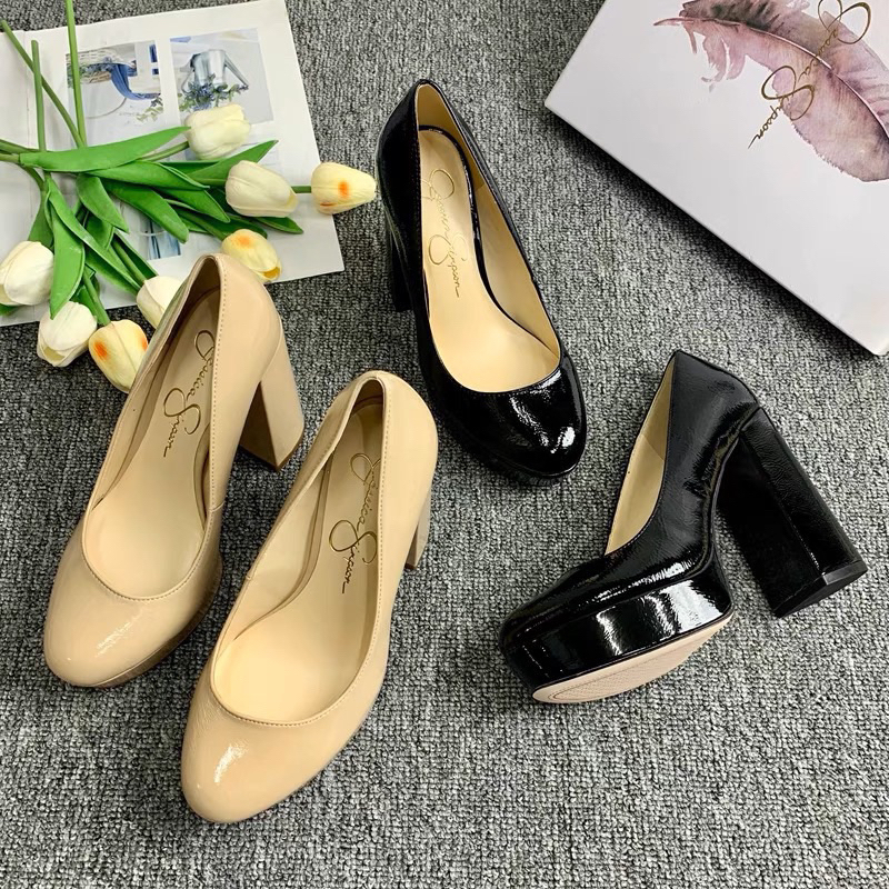 🌸 HÀNG CÓ SẴN 🌸  Giày mũi tròn da bóng đế đúp xuất Âu