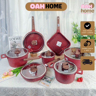 BỘ NỒI CHẢO XINH XẮN MÀU ĐỎ - CHỐNG DÍNH