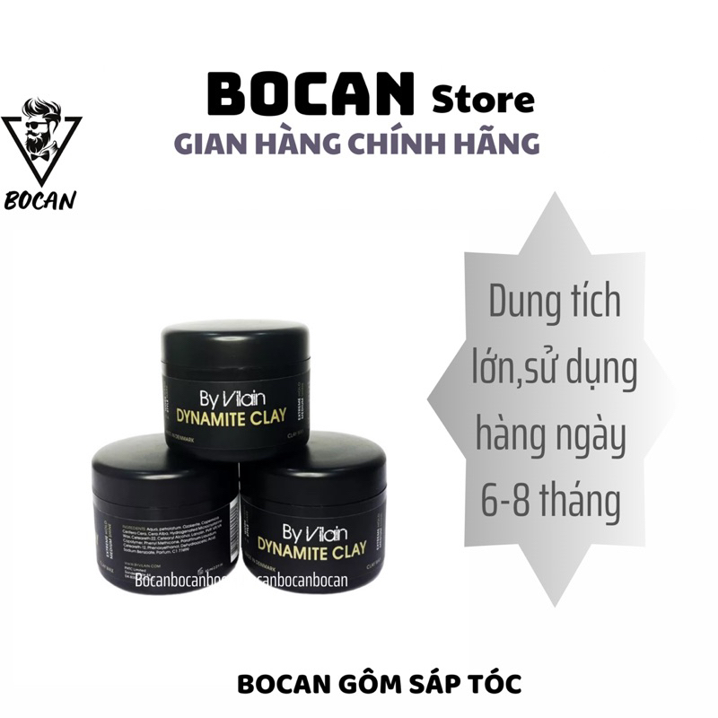 Sáp, Wax Vuốt Tóc Nam Nữ By Vilain dynamite clay 65gr. Tạo Kiểu, Giữ Nếp Cho Tóc. Hàng Chính Hãng