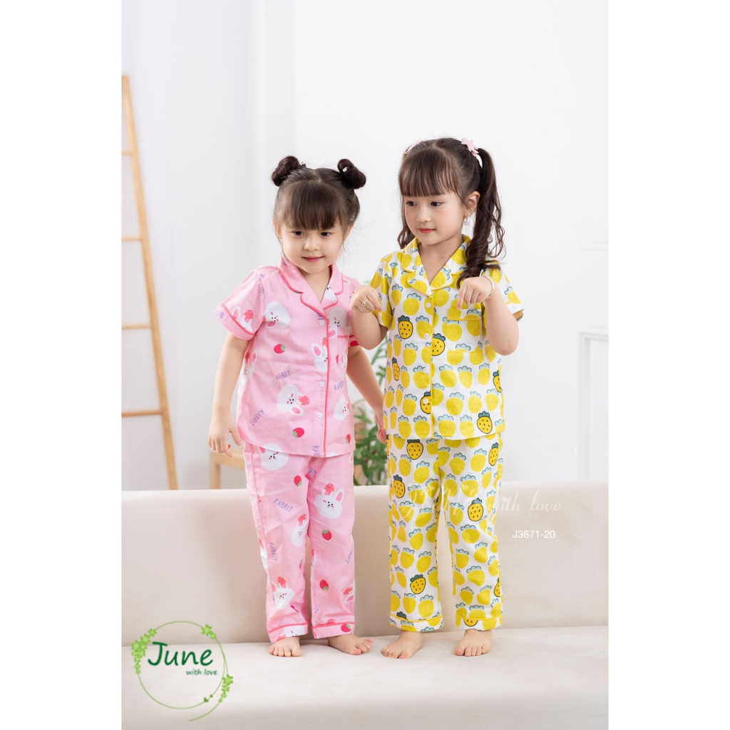Bộ Pizama bé gái hàng June