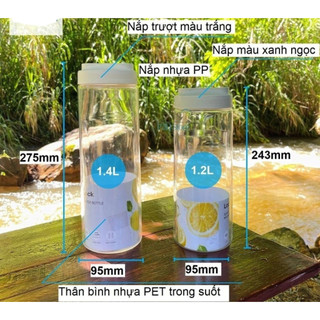 MAXBASE Bình nước Lock Easy Grip 1.2L - BABYHOPSG